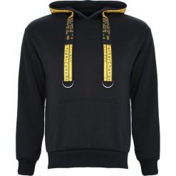 Czarna Bluza Advanced. Czarne bluzy męskie rozpinane marki Born2be, m, z nadrukiem, z dresówki, z kapturem. Za 64,99 zł.