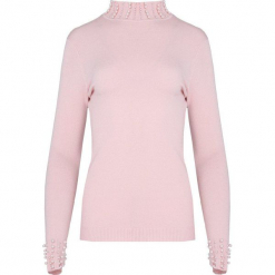 Jasnoróżowy Sweter Rashness. Czerwone swetry klasyczne damskie Born2be, na jesień, m. Za 59,99 zł.