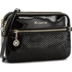 Torebka KAZAR - Rita 30996-L8-00 Black. Czarne listonoszki damskie marki Kazar, w paski, na ramię. W wyprzedaży za 399,00 zł.