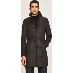 Tommy Hilfiger Tailored - Płaszcz. Szare płaszcze męskie Tommy Hilfiger Tailored, bez wzorów, z wiskozy, klasyczne, bez kaptura. W wyprzedaży za 799,90 zł.