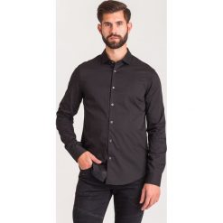 KOSZULA Emporio Armani. Czarne koszule męskie m, z haftami. Za 479,40 zł.