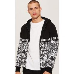 Wzorzysta bluza - Czarny. Czarne bluzy męskie marki House, l. Za 119,99 zł.