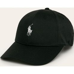 Polo Ralph Lauren - Czapka. Czarne czapki męskie Polo Ralph Lauren, z nadrukiem, z bawełny. Za 219,90 zł.