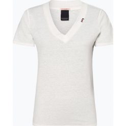 Scotch & Soda - T-shirt damski z dodatkiem lnu, biały. Białe t-shirty damskie Scotch & Soda, l, z haftami, z materiału, bez kołnierzyka. Za 219,95 zł.