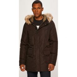 Geox - Kurtka. Czarne płaszcze męskie Geox, m, bez wzorów, z elastanu, długie, z kapturem. Za 1299,00 zł.