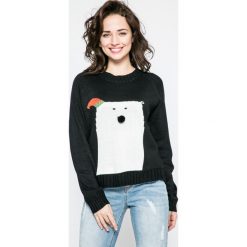 Noisy May - Sweter Snow Bear. Białe bez kategorii Noisy May, s, z dzianiny, z okrągłym kołnierzem. W wyprzedaży za 49,90 zł.
