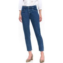 Spodnie jeansowe z prostą nogawką. Spodnie damskie Top Secret, l, z jeansu. W wyprzedaży za 49,99 zł.
