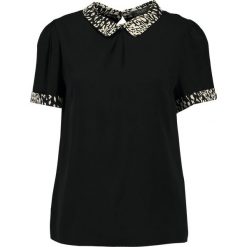 Bluzki asymetryczne: Oasis STRIPE ANIMAL COLLAR Bluzka black