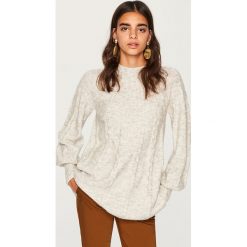 Sweter z niską stójką - Jasny szar. Szare golfy damskie marki Reserved, s, ze stójką. Za 79,99 zł.