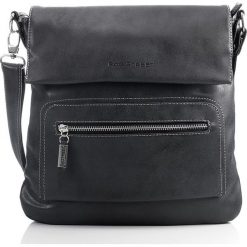 Czarna listonoszka damska torebka Bag Street na ramię. Czarne listonoszki damskie marki Bag Street, w paski, ze skóry, eleganckie, na ramię, bez dodatków. Za 99,00 zł.