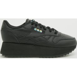 Reebok Classic - Buty Cl Lthr Double x Gigi Hadid. Czarne buty sportowe damskie Reebok Classic, bez wzorów, ze skóry, sportowe, reebok classic. W wyprzedaży za 359,90 zł.