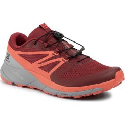 Buty SALOMON - Sense Ride 2 406010 31 V0 Red Dahlia/Cherry Tomato/Quarry. Czerwone buty sportowe męskie Salomon, z tworzywa sztucznego, bez zapięcia, do biegania. W wyprzedaży za 369,00 zł.
