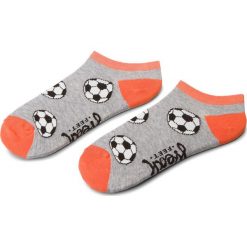 Skarpety Niskie Dziecięce FREAK FEET - JSPIL-GRY Kolorowy Szary. Szare skarpetki męskie marki Freak Feet, w kolorowe wzory, z bawełny. Za 9,99 zł.