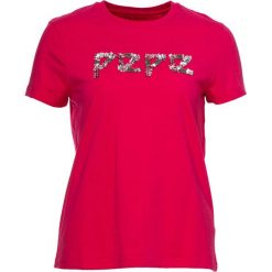 Koszulka w kolorze różowym. Różowe koszulki damskie Pepe Jeans, l, bez wzorów, z bawełny, z okrągłym kołnierzem. W wyprzedaży za 114,95 zł.