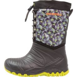 Merrell SNOW QUEST LITE WTRPF Śniegowce black/green. Czarne buty zimowe damskie Merrell, z materiału. W wyprzedaży za 175,45 zł.