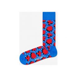 Happy Socks Comic Relief Skarpetki Niebieski Czerwony. Czerwone skarpetki męskie Happy Socks, bez wzorów, z elastanu. Za 51,95 zł.