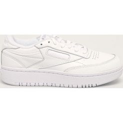 Reebok Classic - Buty skórzane Club C Double. Białe buty sportowe damskie Reebok Classic, bez wzorów, ze skóry, sportowe, reebok classic. Za 329,90 zł.