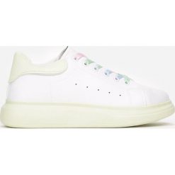 Biało-Miętowe Sneakersy Fontarena. Białe sneakersy damskie Born2be. Za 89,99 zł.
