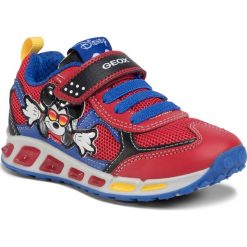 Sneakersy GEOX - J Shuttle B. A J0294A 01454 C7213 S Red/Royal. Czerwone trampki chłopięce Geox, bez wzorów, ze skóry ekologicznej, na rzepy. W wyprzedaży za 219,00 zł.