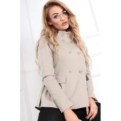 Bawełniany żakiet z baskinką. Żakiety damskie Made in Poland, s, bez wzorów, z elastanu. Za 309,00 zł.