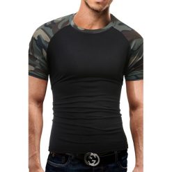 T- shirt GAREN. Czarne t-shirty męskie T- shirt GAREN, xl, bez wzorów, bez kołnierzyka. W wyprzedaży za 39,00 zł.