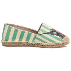 Tomsy damskie: Espadryle w kolorze beżowo-miętowym ze wzorem