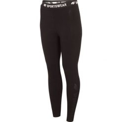 Legginsy damskie LEG300 - głęboka czerń. Czarne legginsy damskie 4f, bez wzorów, z dzianiny. Za 59,99 zł.