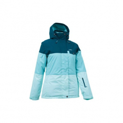 Kurtka snowboardowa i narciarska SNB JKT 100 damska. Niebieskie bomberki damskie WED'ZE, l, z materiału. Za 199,99 zł.