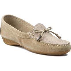 Mokasyny FILIPE - 5166 Beige 3888. Brązowe mokasyny damskie marki Filipe, ze skóry, na obcasie. W wyprzedaży za 179,00 zł.