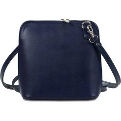 Torebki klasyczne damskie: Skórzana torebka „Talia” w kolorze granatowym – 17 x 17 x 9 cm