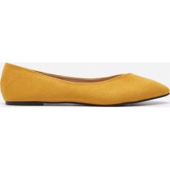 Baleriny - Żółty. Żółte baleriny damskie House, bez wzorów, bez obcasa. Za 29,99 zł.