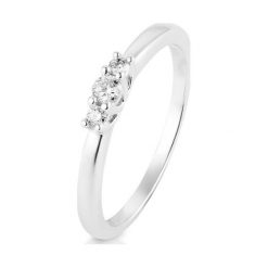 Wyjątkowy Pierścionek Złoty - złoto 585, Brylant 0,07ct,brylant 0,04ct. Żółte pierścionki damskie W.KRUK, z brylantem, złote. Za 1890,00 zł.
