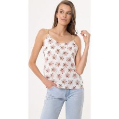 Biały Top Oceanlover. Białe bluzki damskie Born2be, xl, bez wzorów, z okrągłym kołnierzem. Za 34,99 zł.