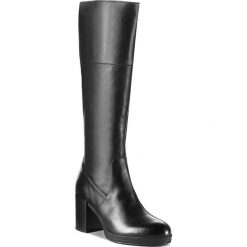 Kozaki GEOX - D Remigia A D84AFA 000CL C9999 Black. Czarne kozaki damskie Geox, ze skóry ekologicznej, bez obcasa, na obcasie, bez zapięcia. W wyprzedaży za 489,00 zł.