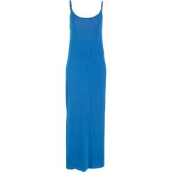 Długa sukienka z rozcięciem bonprix lazurowy. Niebieskie sukienki damskie bonprix, bez wzorów, bez kołnierzyka, z długim rękawem, długie, maxi. Za 32,99 zł.