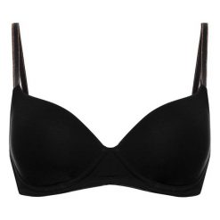 Biustonosz bezszwowy Emporio Armani Underwear 164001 9A263 00020. Czarne biustonosze Emporio Armani Underwear, bez wzorów, z elastanu. W wyprzedaży za 129,00 zł.