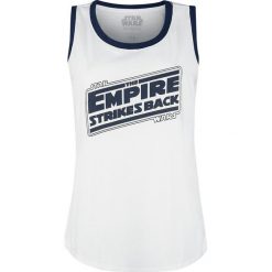 Topy damskie: Star Wars Empire Strikes Logo Top damski biały/ciemnoniebieski
