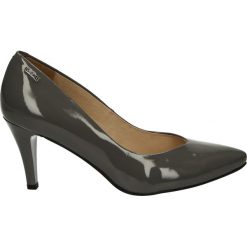 Czółenka - 551-016 GR SC. Szare buty ślubne damskie Venezia, ze skóry. Za 189,00 zł.