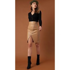 NA-KD Trend Spódnica z suwakiem - Brown. Brązowe spódniczki damskie marki NA-KD Trend, na imprezę, bez wzorów, z materiału, midi. Za 202,95 zł.