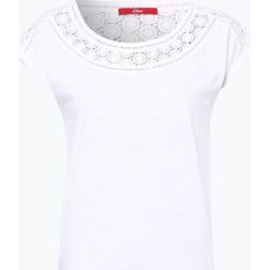 S.Oliver Casual - T-shirt damski, czarny. Czarne t-shirty damskie marki s.Oliver Casual, s, w koronkowe wzory, z koronki, casualowe, bez kołnierzyka. Za 69,95 zł.