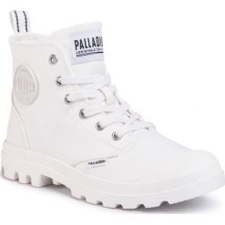 Trapery PALLADIUM - Pampa Hi Zip Cvs 76694-116-M Star White. Białe trapery damskie Palladium, z tworzywa sztucznego, klasyczne, bez obcasa, bez zapięcia. Za 369,00 zł.