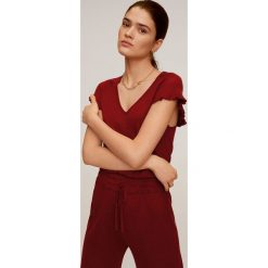Mango - T-shirt Linen. Bluzki damskie Mango, s, bez wzorów, ze lnu, bez kołnierzyka. W wyprzedaży za 79,90 zł.