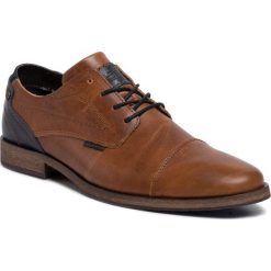 Półbuty BULLBOXER - 838K26702 ACOBLSU00 Brown. Pomarańczowe buty wizytowe męskie Bullboxer, ze skóry, bez zapięcia. Za 369,00 zł.