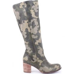 Kozaki - skóra naturalna - model 154 - kolor moro. Szare kozaki damskie Zapato, do pracy, na lato, ze skóry, biznesowe, na wysokim obcasie, na obcasie, bez zapięcia. W wyprzedaży za 366,75 zł.