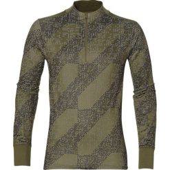 Bluzy męskie: Asics Bluza Męska Lite - show LS 1/2 Zip Lite Stripe Martini Olive r. M