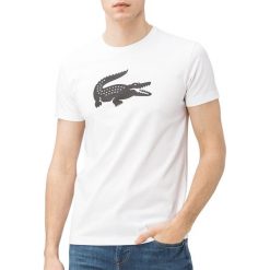 LACOSTE T-SHIRT > TH3377-AU8. Czarne koszulki męskie Lacoste, xl, bez wzorów, z bawełny, eleganckie, bez kołnierzyka. W wyprzedaży za 149,99 zł.