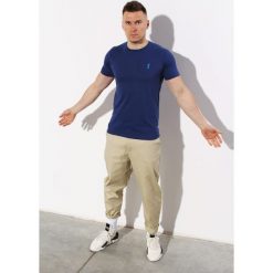 T-Shirt Orlovski R-neck Granatowa Blue. Niebieskie t-shirty męskie m, z bawełny, eleganckie. Za 39,00 zł.