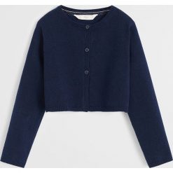 Mango Kids - Kardigan dziecięcy Olivia. Niebieskie swetry dziewczęce z bawełny. Za 59,90 zł.