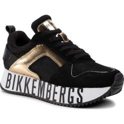 Sneakersy BIKKEMBERGS - Lorely B4BKW0096 Black/Gold. Żółte sneakersy damskie Bikkembergs, z zamszu. W wyprzedaży za 619,00 zł.