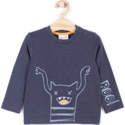 Koszulka. Szare t-shirty chłopięce z długim rękawem BOO, z bawełny. Za 24,90 zł.